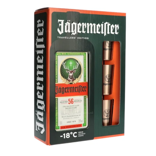 Jägermeister + 3 Shot Glasses